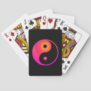 Jeu De Cartes Yin Yang Hot Pink, Purple, and Orange Illustration