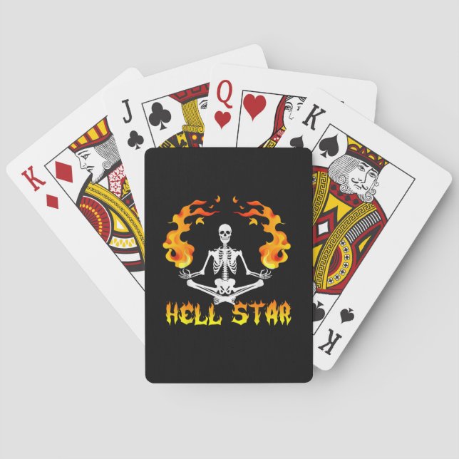 Jeu De Cartes Yoga de squelettes devient une star de l'enfer  (dos)