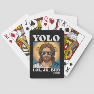 Jeu De Cartes YOLO LOL JK BRB Jésus drôle de Pâques