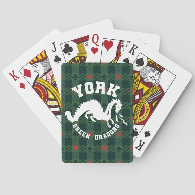Jeu De Cartes York Green Dragons Jouer aux cartes (dos)