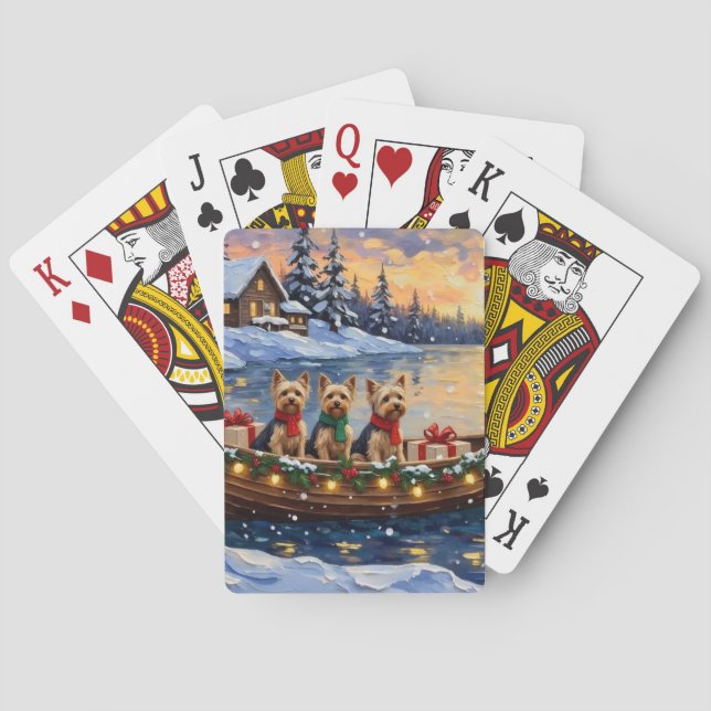 Jeu De Cartes Yorkipoo Noël Bateau Fêtes (dos)