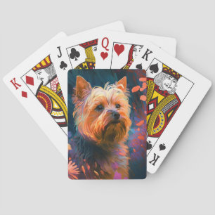 Jeu De Cartes Yorkshire Chien Animal Portrait Peinture Animaux A