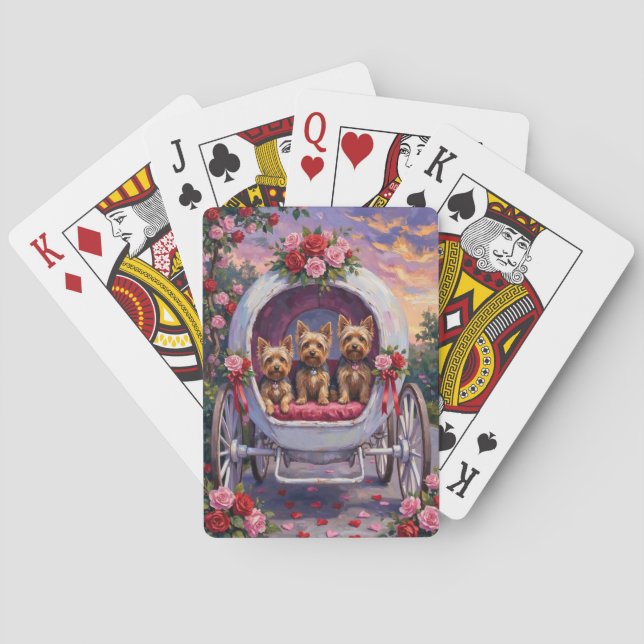 Jeu De Cartes Yorkshire Terrier Chien de la Saint-Valentin (dos)