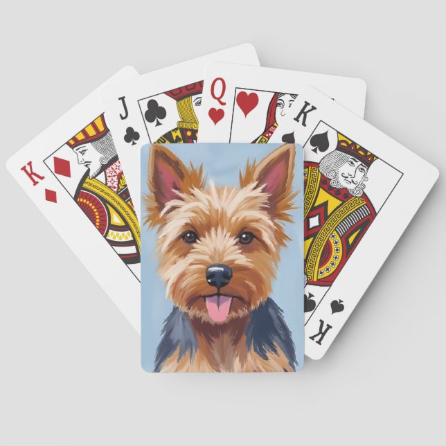 Jeu De Cartes Yorkshire Terrier | Dog Portrait Painting (dos)