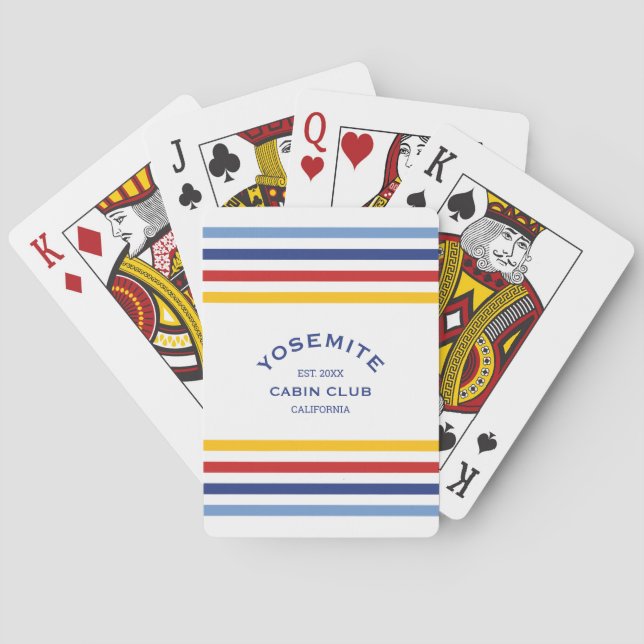 Jeu De Cartes Yosemite Cabine Club Custom Crest Park Stripe (dos)
