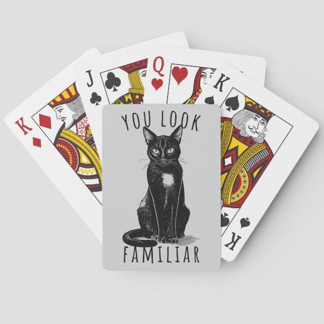 Jeu De Cartes You Look Familiar Witches Black Cat (dos)