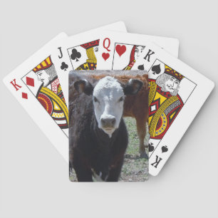 Jeu De Cartes Young Cow Black and White Face Western