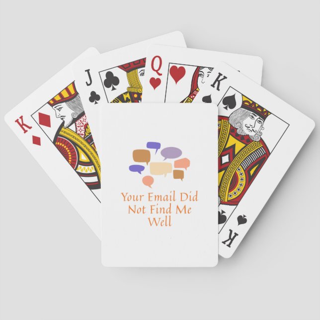 Jeu De Cartes Your Email Did Not Find Me Well (dos)
