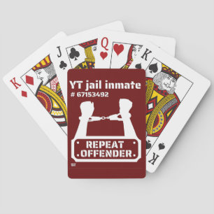 Jeu De Cartes "YT JAIL INMATE" drôle de détenu         