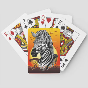 Jeu De Cartes Zebra African Savanna Wild Animal