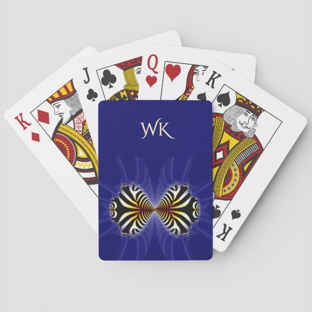 Jeu De Cartes Zebra Fish Kiss Monogrammé (dos)