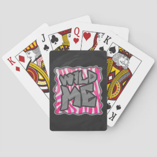 Jeu De Cartes Zebra Hot Pink and White Wild Me