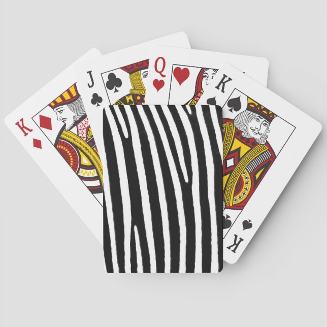 Jeu De Cartes Zebra poster de animal (dos)