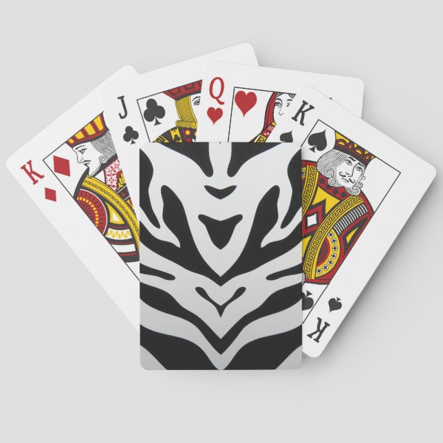 JEU DE CARTES ZEBRA STRIPES ABSTRAITES (dos)