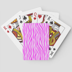 Jeu De Cartes Zebra Stripes dans un Safari rose en poudre