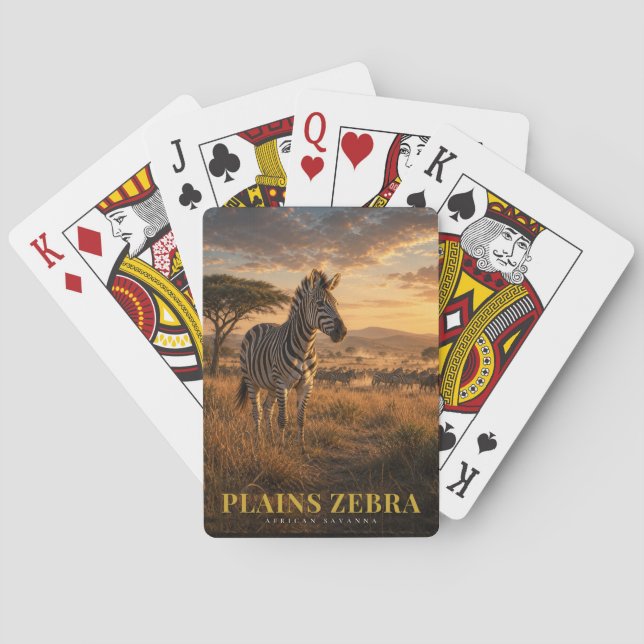 Jeu De Cartes Zèbre des plaines Savane d'Afrique orientale ANIMA (dos)