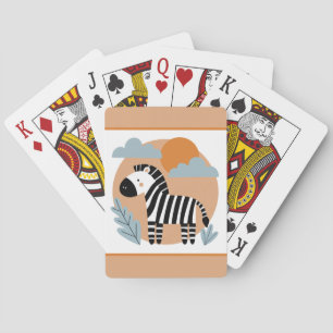 Jeu De Cartes Zèbre Fantaisiste Inspiré du Scandinave