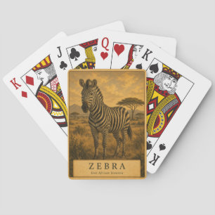 Jeu De Cartes Zèbre Savane d'Afrique de l'Est VINTAGE