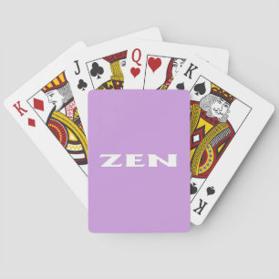 Jeu De Cartes Zen blanc lilas Poker jouer aux cartes