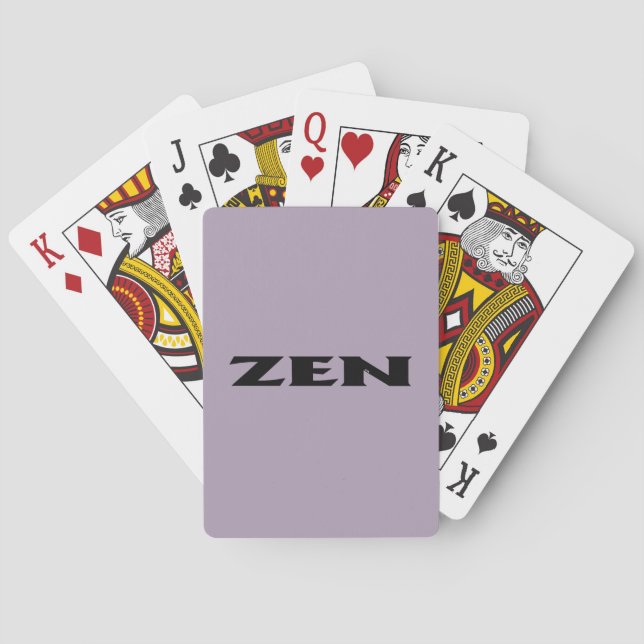 Jeu De Cartes Zen noir gris Poker jouer aux cartes (dos)