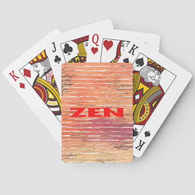 Jeu De Cartes Zen rouge roseaux Poker jouer aux cartes (dos)