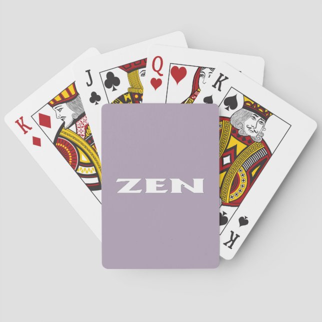Jeu De Cartes Zen white grey Poker jouer aux cartes (dos)