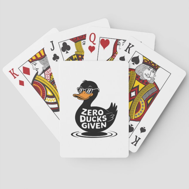 Jeu De Cartes Zéro Canard Donné - Design de canard drôle et cool (dos)
