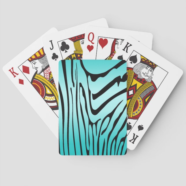 Jeu De Cartes Zesty Zebra Cyan (dos)