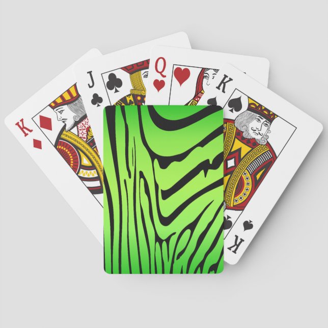 Jeu De Cartes Zesty Zebra Green (dos)