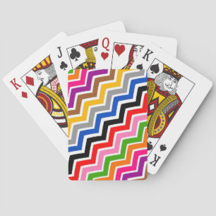 Jeu De Cartes Zigzag Chevron multicolore Conception Motif