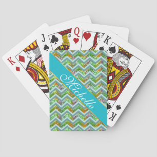 Jeu De Cartes Zigzag en verre souillé
