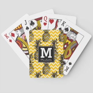 Jeu De Cartes Zigzags ananas Monogramme