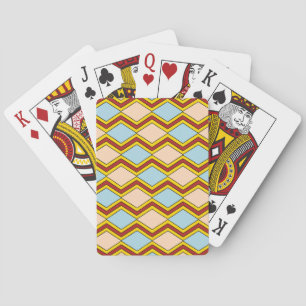 Jeu De Cartes Zigzags et diamants Art Abstrait