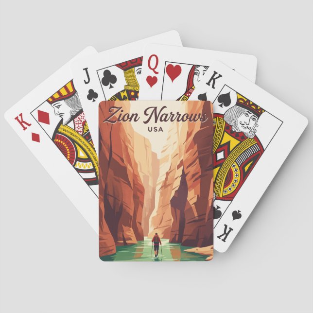 Jeu De Cartes Zion Narrows États-Unis (dos)