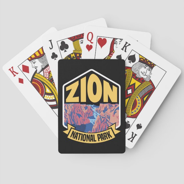 Jeu De Cartes Zion Parc National Utah Rétro (dos)