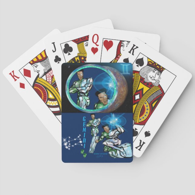 Jeu De Cartes Zodiac Universe - Gemini - Cartes de Jeu Classique (dos)