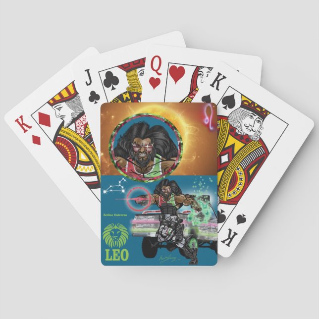 Jeu De Cartes Zodiac Universe - Leo - Cartes de Jeu Classiques (dos)