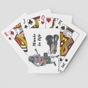 Jeu De Cartes Zombie Guitare Musicien Vie Jouer Cartes