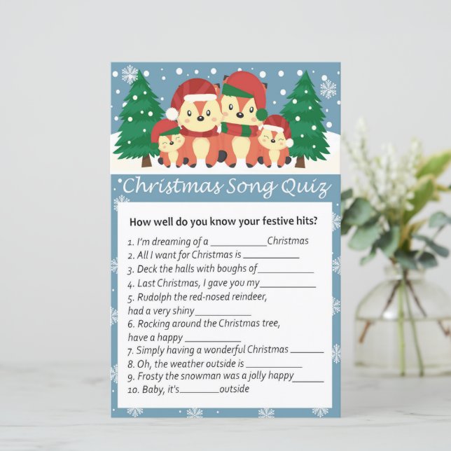 Jeu de chansons de Noël de renard d'hiver (Debout devant)