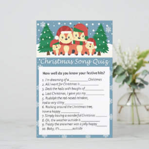 Jeu de chansons de Noël de renard d'hiver