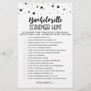 Jeu de chasse au trésor Bachelorette modifiable