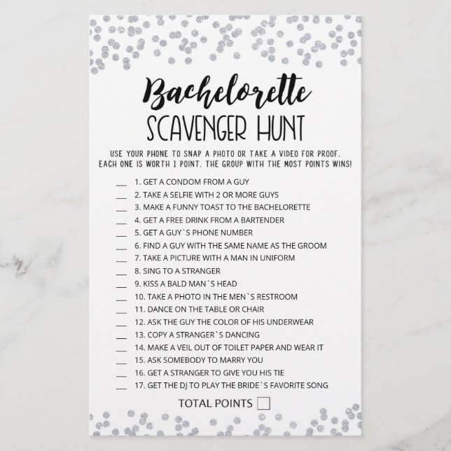 Jeu de chasse au trésor Bachelorette modifiable (Devant)