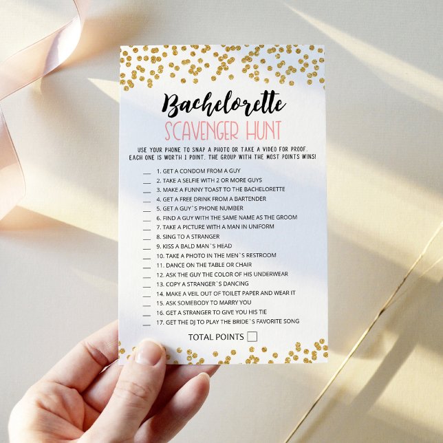 Jeu de chasse au trésor Editable pour EVJF (Bachelorette Scavenger Hunt game)