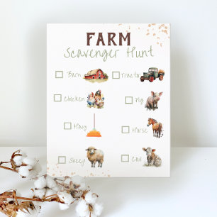 Jeu de chasse rustique aux animaux de ferme