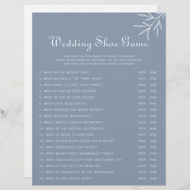 Jeu de chaussures à Mariage bleu Dusty (Devant / Derrière)