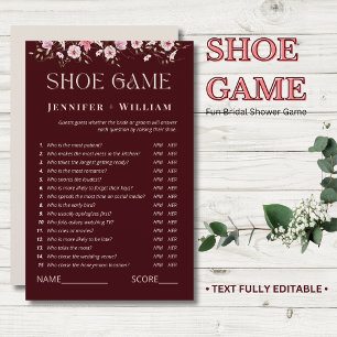 Jeu de chaussures de douche de mariage floral Bour
