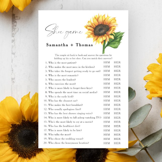 Jeu de chaussures nuptiale de tournesol minimalist (Créateur téléchargé)