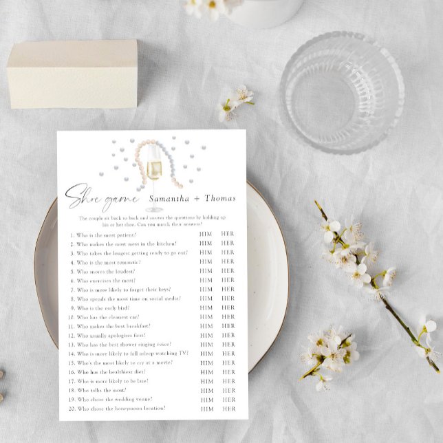 Jeu de chaussures Prosecco jeu de douche nuptiale (Créateur téléchargé)