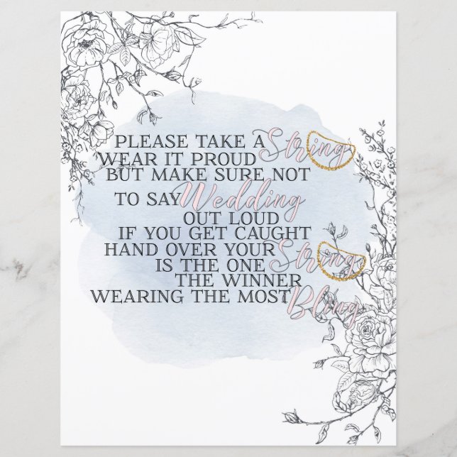 Jeu de collier Jeu de Fête des mariées botanique (Devant)