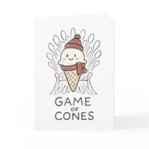 Jeu de cônes - Carte de Noël drôle